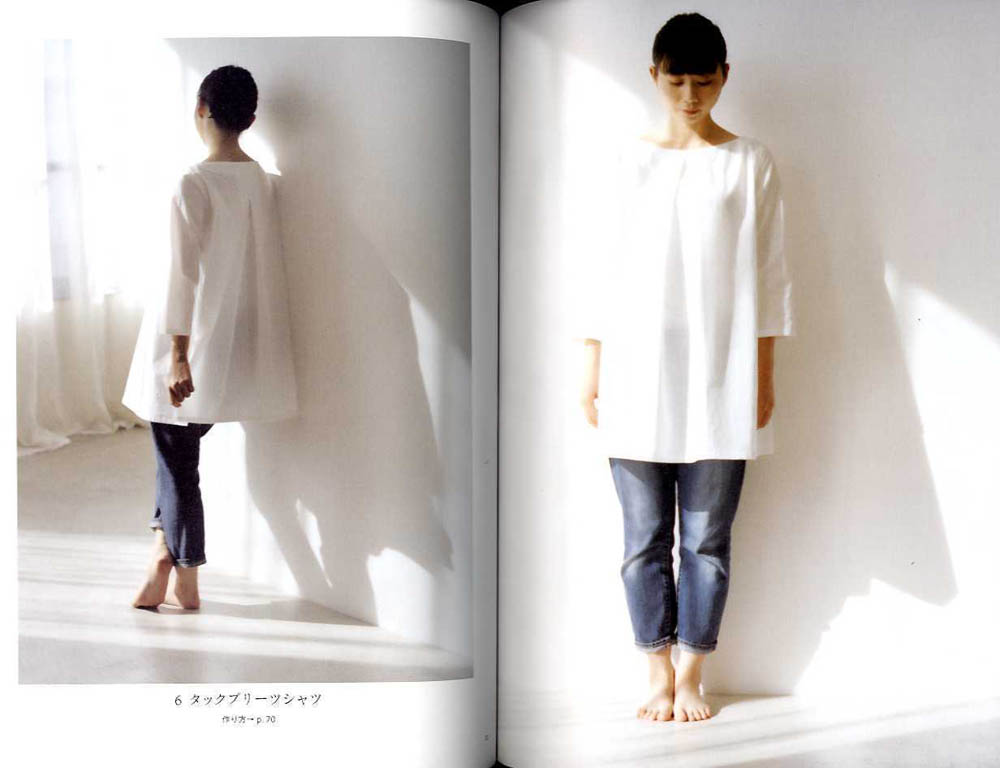White shirt sew by Masako Ito 